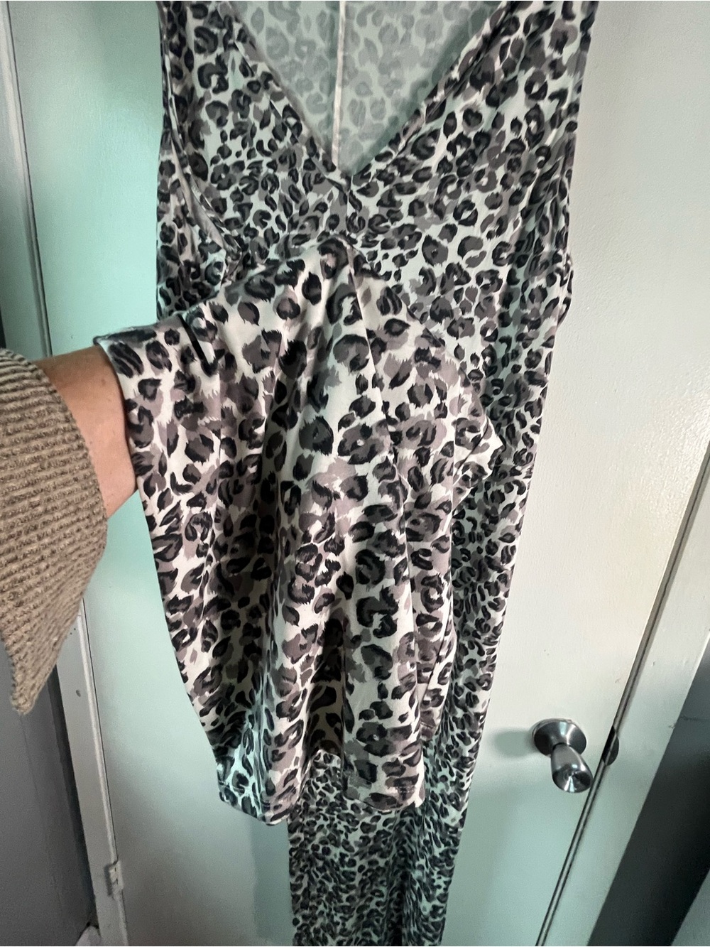 Leopard Print Romper - Black & White - Picture 3 of 6